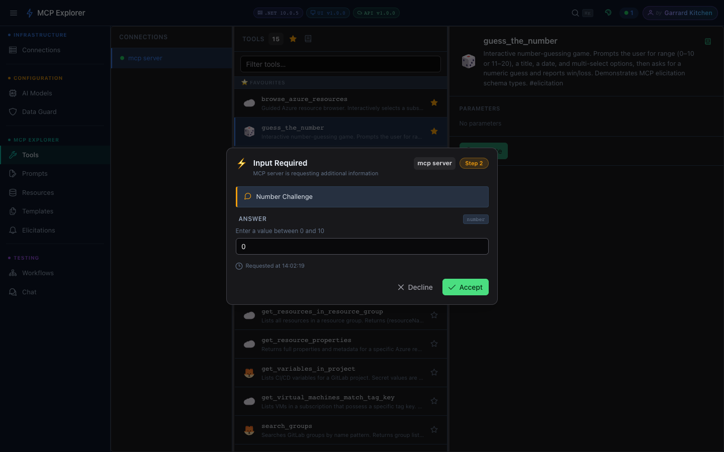 Second elicitation step asking for a numeric guess between 0 and 10