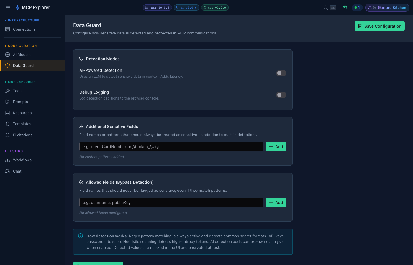 Data Guard configuration page